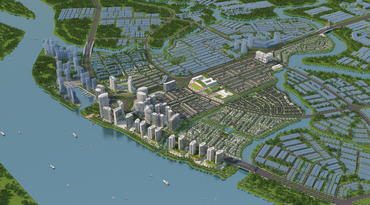 Phối cảnh dự kiến minh họa tổng thể khu đô thị Izumi City 170ha tại Biên Hòa, Đồng Nai