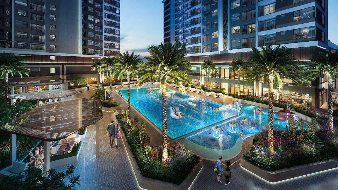 Không gian sống của Akari City giai đoạn 2 được thiết kế như khu nghỉ dưỡng. Hiện Nam Long đang giới thiệu ra thị trường các căn hộ có diện tích từ 60 – 93m2 bố trí 2 – 3 phòng ngủ với gái từ 2,7 tỉ đồng/căn.
