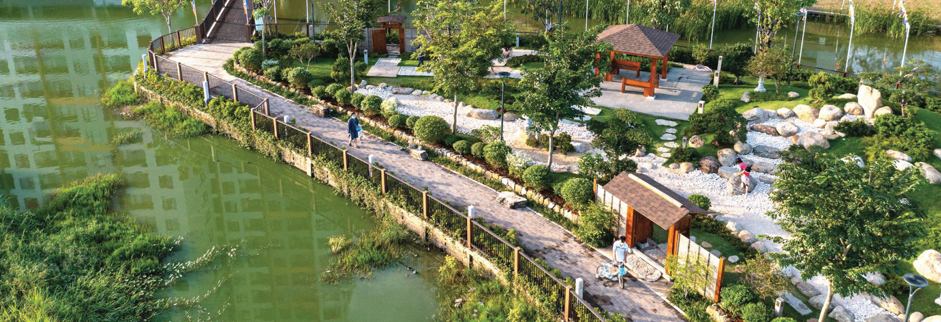 Phối cảnh dự kiến khu căn hộ Flora Panorama tại vị trí đẹp nhất Mizuki Park khi sở hữu view sông 360 độ vĩnh viễn.